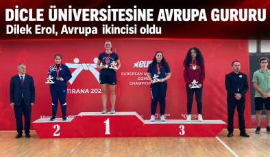 Dicle Üniversiteli Dilek Erol Avrupa İkincisi Oldu