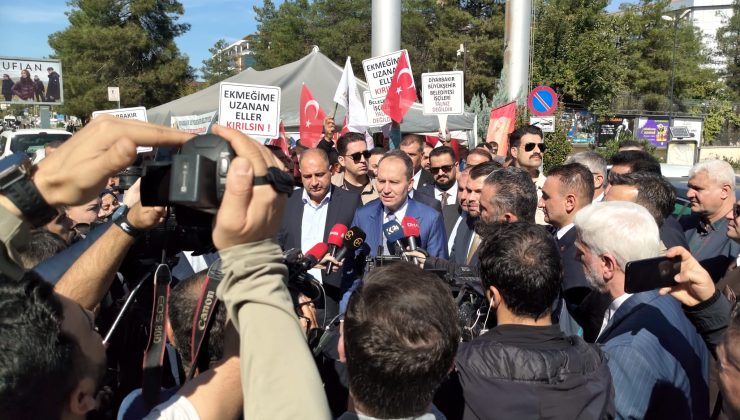 Fatih Erbakan’dan Diyarbakır’da işten çıkarılan işçilere destek