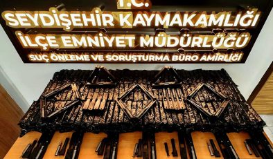 Konya’da kaçak silah operasyonu